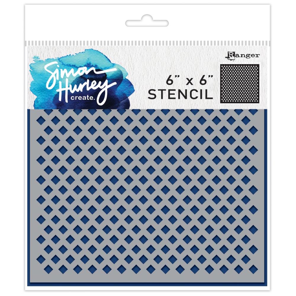 Simon Hurley Create 6"x6" Stencil: Tiny Diamonds (HUS78500)