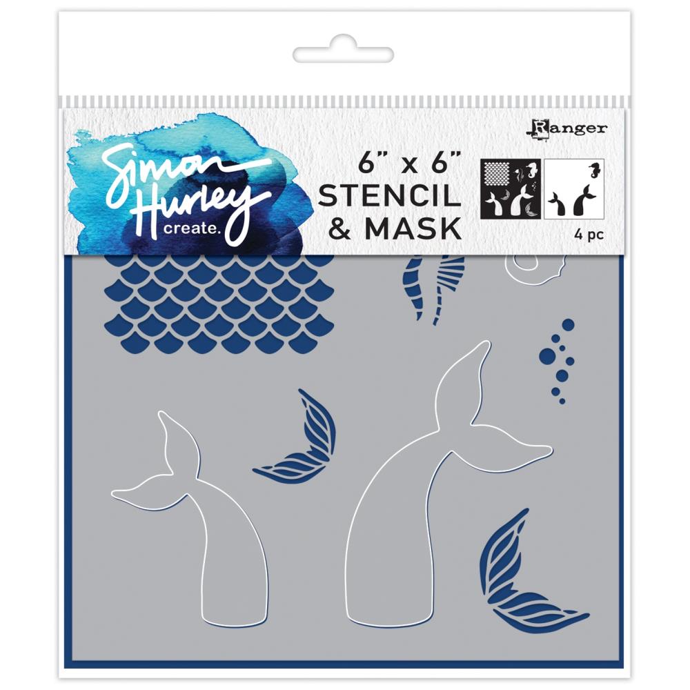Simon Hurley Create 6"x6" Stencil and Mask: Mermaid Maker (HUSM78746)