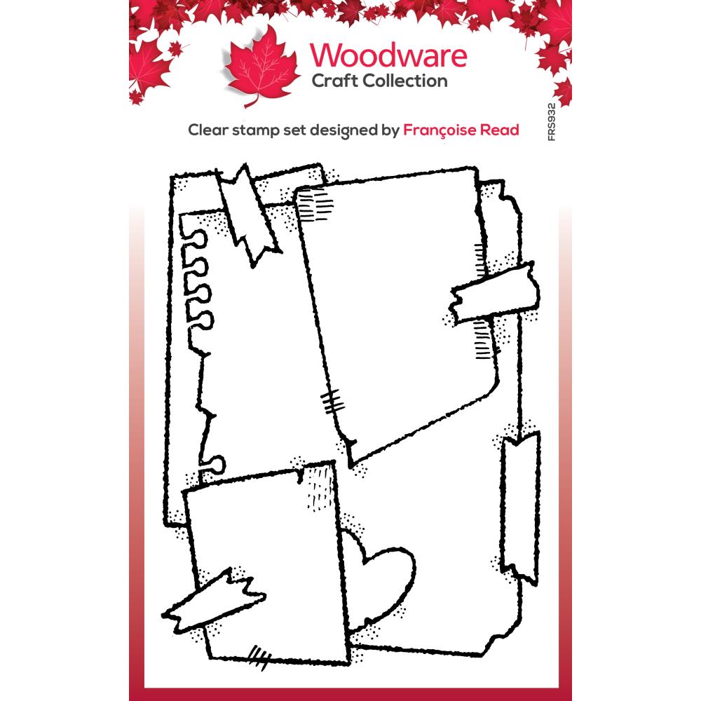 Woodware 4"x6" Clear Stamp Singles: Layered Scraps (FRS932)