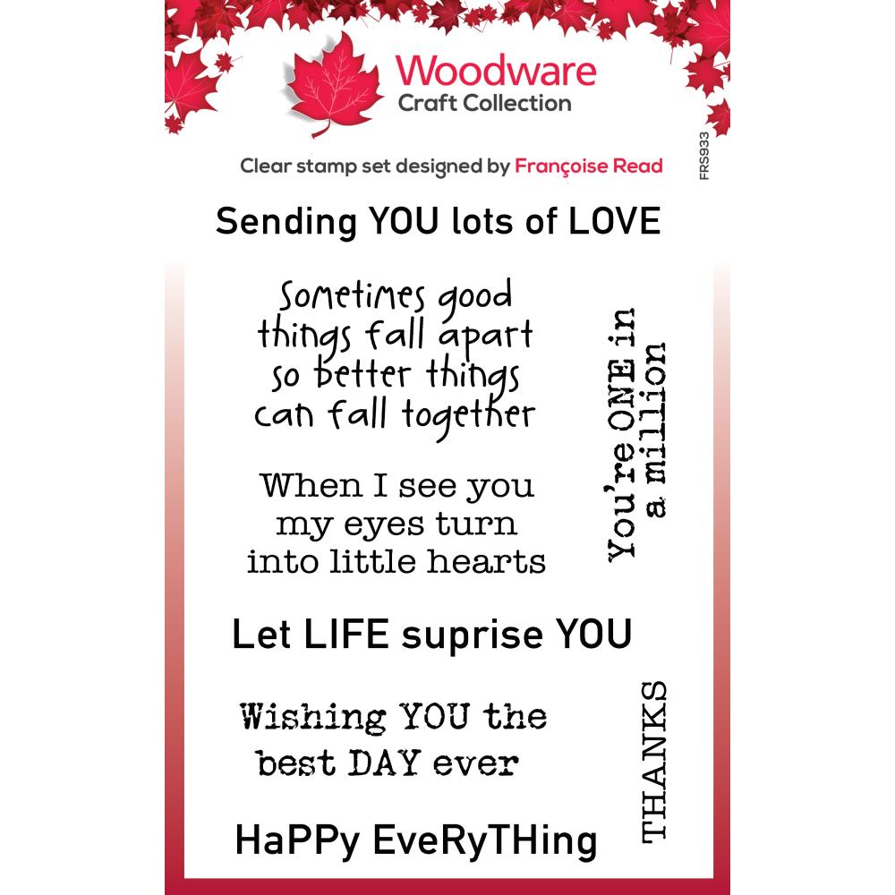 Woodware 4"x6" Clear Stamp Singles: Happy Everything (FRS933)
