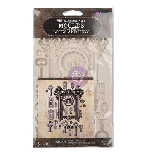 Prima Marketing Finnabair 5"x8" Decor Mould: Lock and Keys (969387)