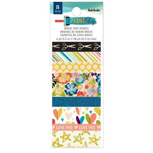 Vicki Boutin Print Shop Washi Tape, 8/pkg (VB013849)