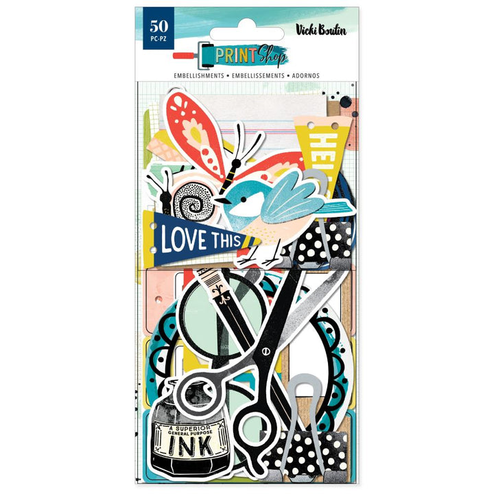 Vicki Boutin Print Shop Ephemera Cardstock Die Cuts: Journaling (VB013853)