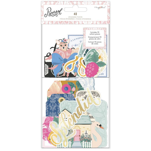 Maggie Holmes Parasol Ephemera Cardstock Die Cuts, 40/pkg (MH013899)