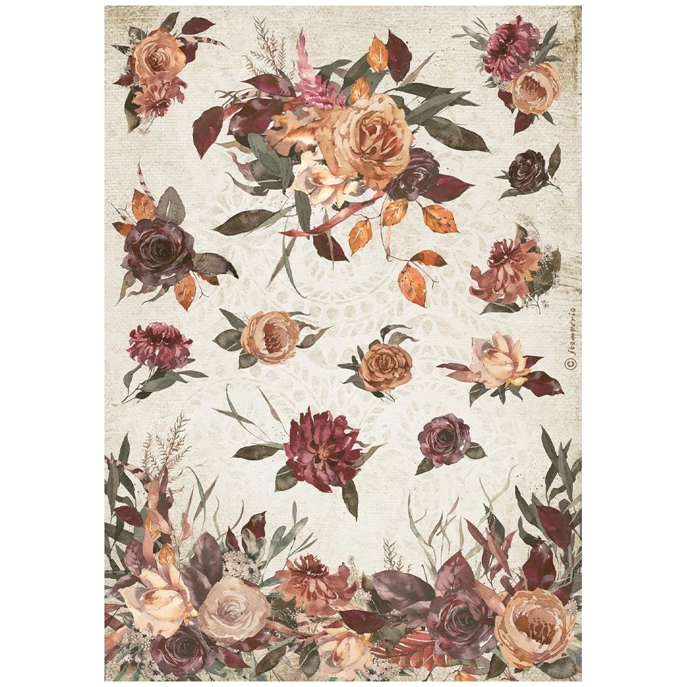 Stamperia Our Way A4 Rice Paper Sheet: Flowers (DFSA4715)