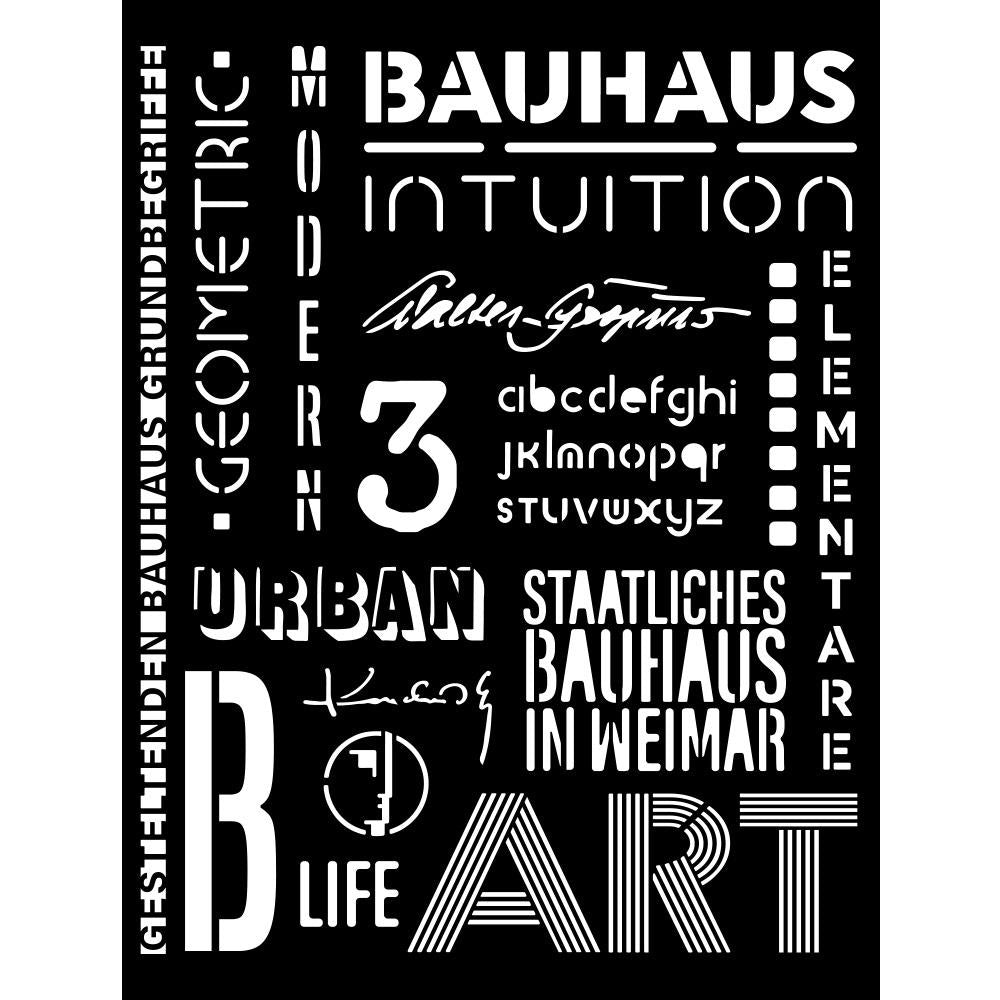 Stamperia Bauhaus 8"x10" Stencil: Writings (KSTD124)