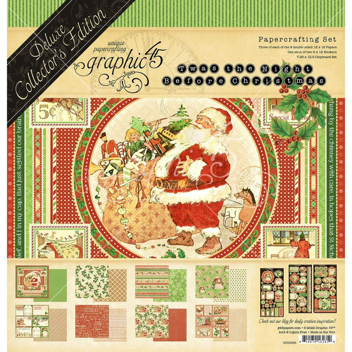 Graphic 45 Twas The Night Before Christmas 12"x12" Deluxe Collector's Edition Pack (G4502496)