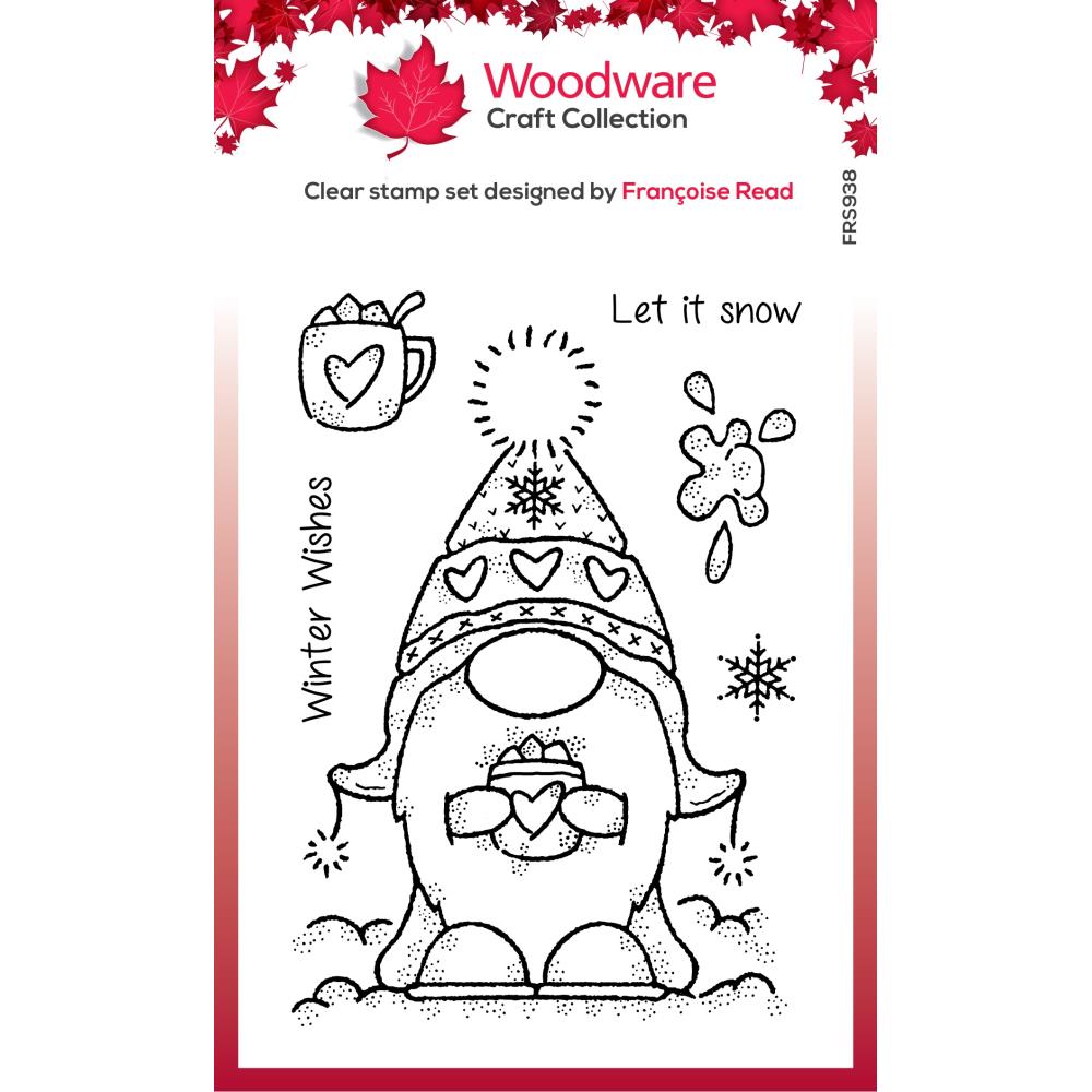 Woodware 4"x6" Clear Stamp: Winter Gnome (FRS938)