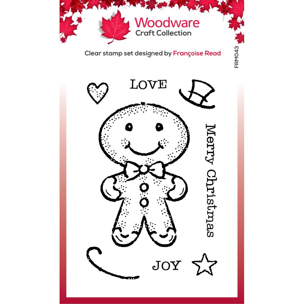 Woodware 3"x4" Clear Stamp: Gingerbread Man (FRM043)