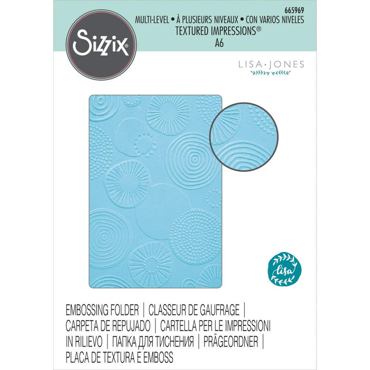 Sizzix Multi-Level Textured Impressions: Abstract Rounds, by Lisa Jones (665969)
