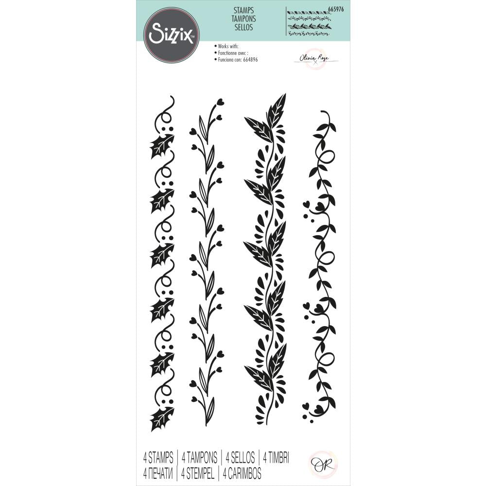 Sizzix Clear Stamps: Organic Borders by Olivia Rose (665976)