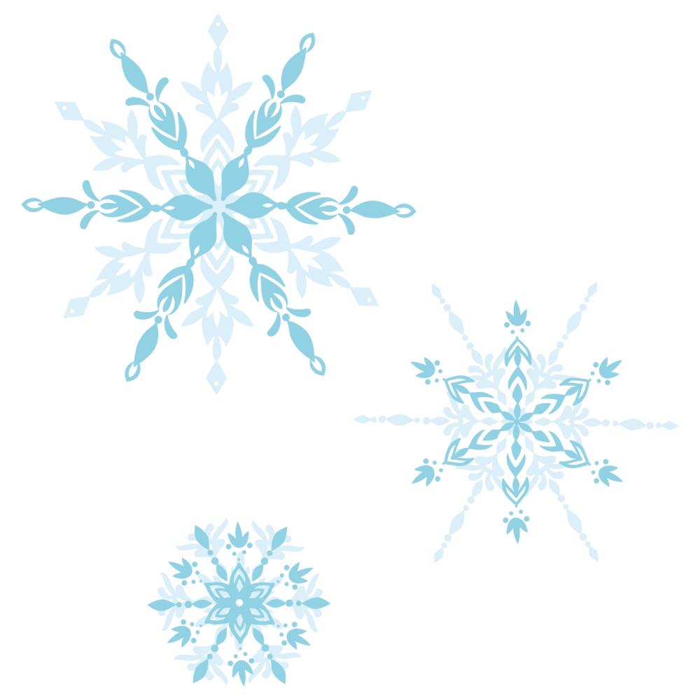 Sizzix Layered Clear Stamps: Snowflakes, by Olivia Rose (665974)
