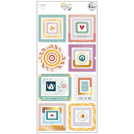 Pinkfresh Studio Good Times Chipboard Frames Stickers (PFGO7222)