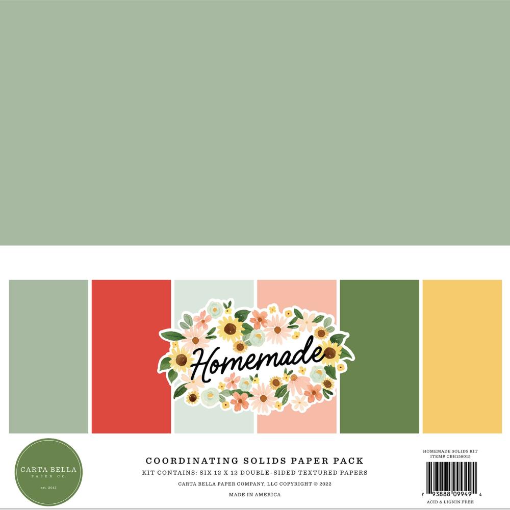 Carta Bella Homemade 12"x12" Solid Double Sided Paper Pad (BH158015)