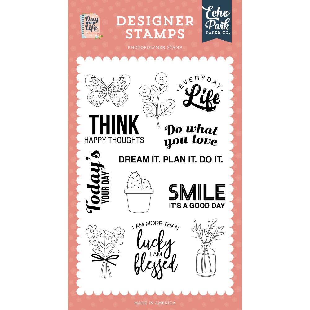 Echo Park Day In The Life No. 2 4"x6" Clear Stamps: Everyday Life (LN292044)