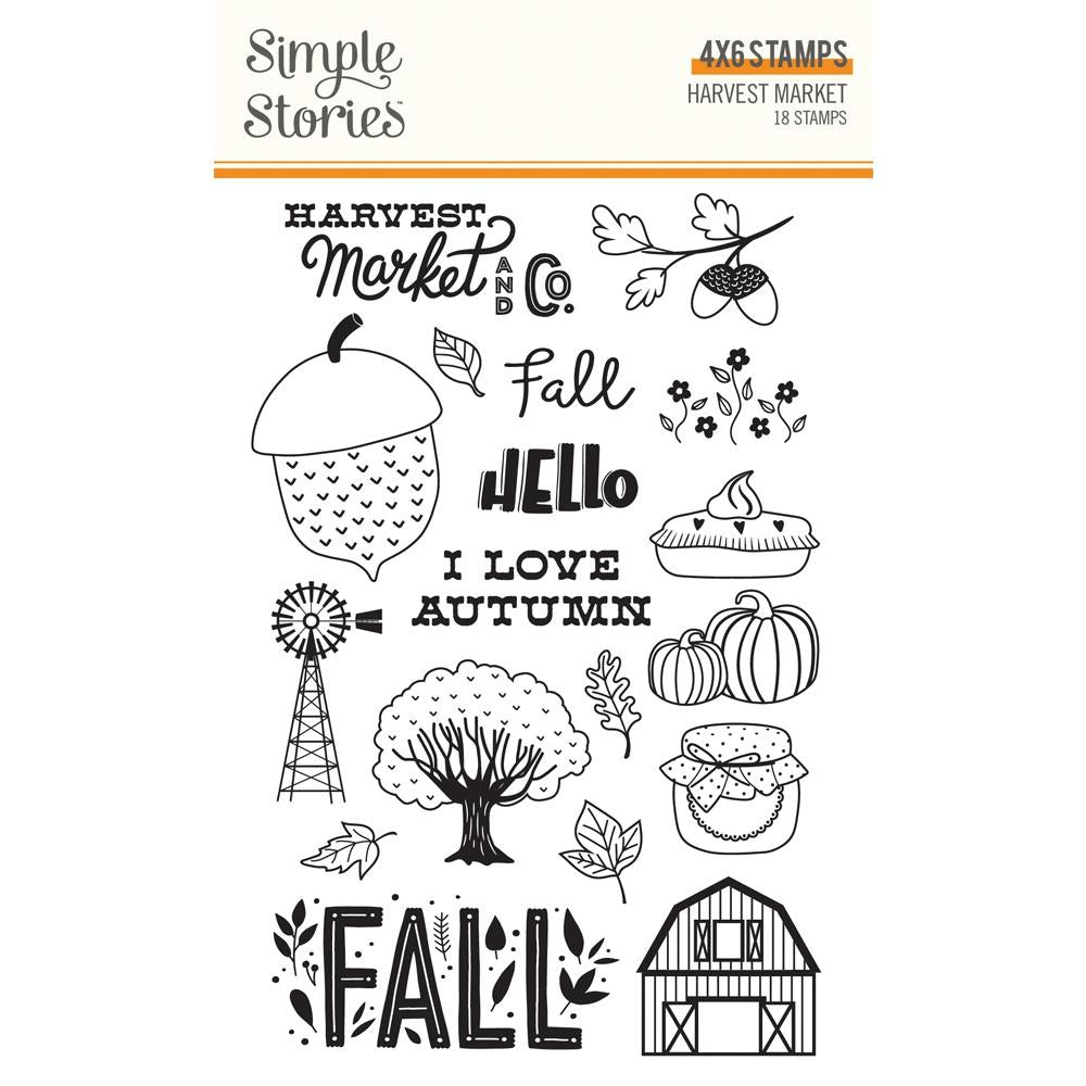 Simple Stories Harvest Market 4"x6" Clear Stamps (HRV18715)