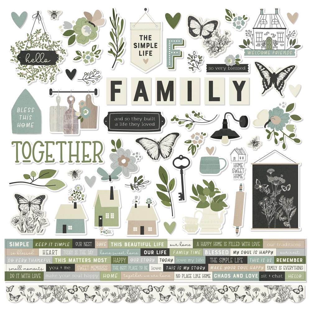 Simple Stories The Simple Life 12"x12" Cardstock Stickers (IMP18801)