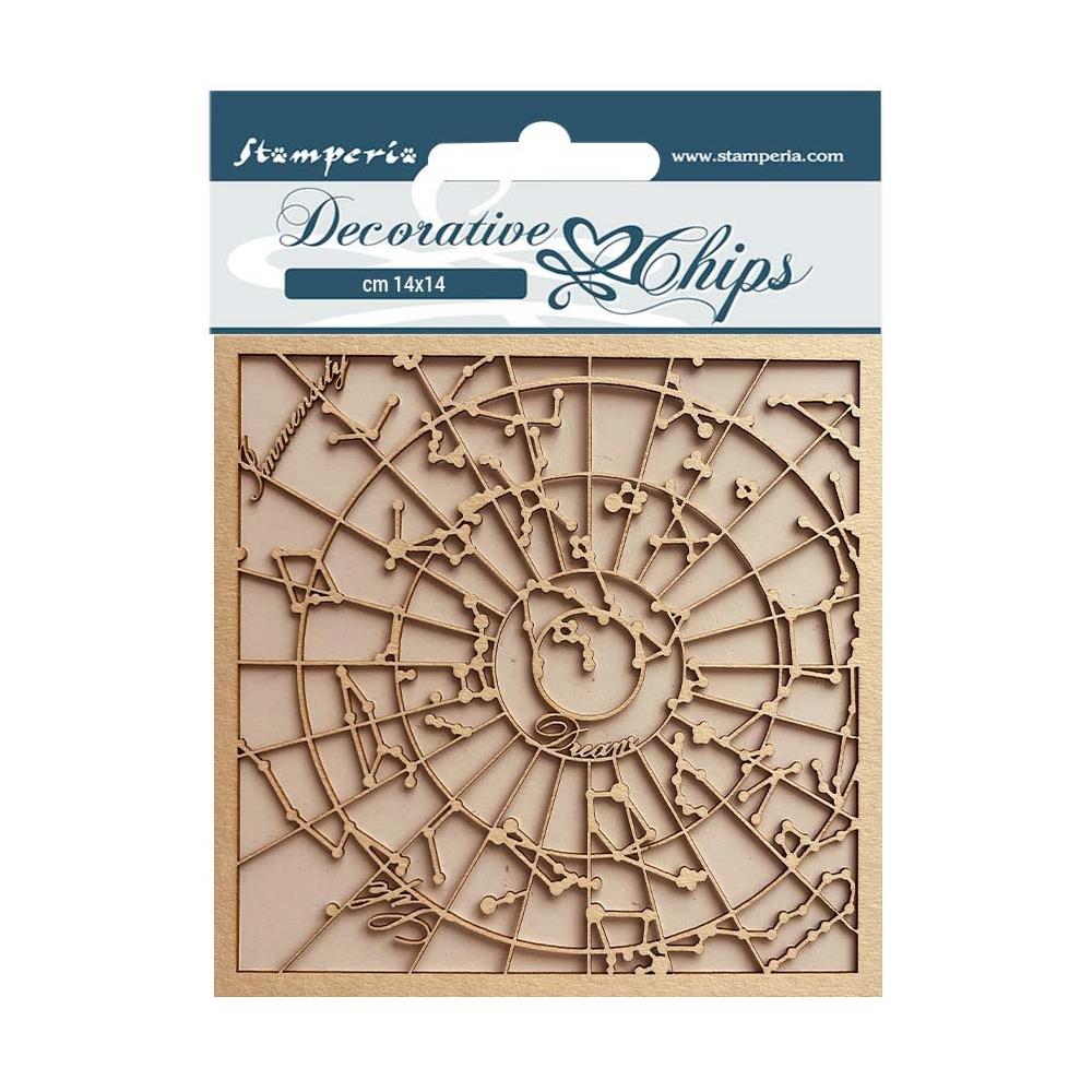 Stamperia Cosmos Infinity 5.5"x5.5" Decorative Chips: Constellation (SCB148)