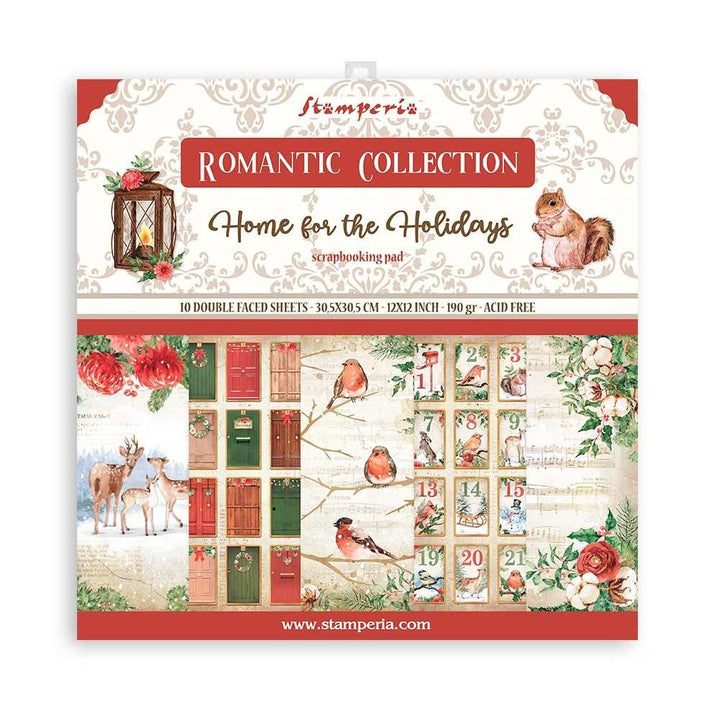Stamperia Home For The Holidays 12"x12" Double Sided Paper Pad (SBBL119)