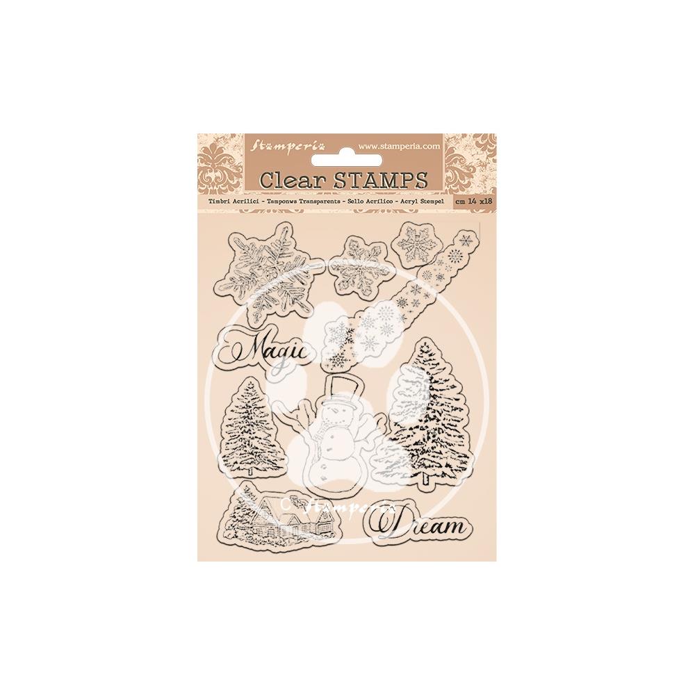 Stamperia Home For The Holidays Clear Stamps: Snowflakes (WTK162)