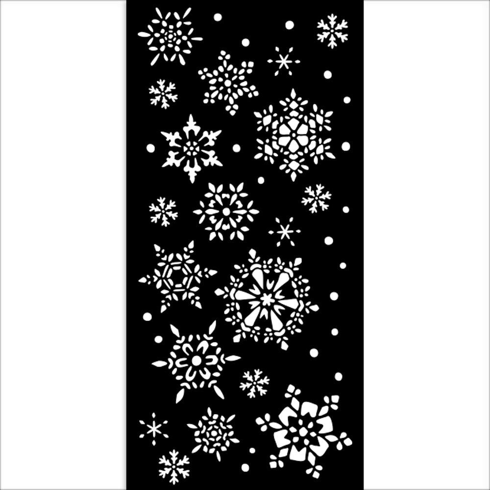 Stamperia Christmas 5"x10" Stencil: Snowflakes (KSTDL71)
