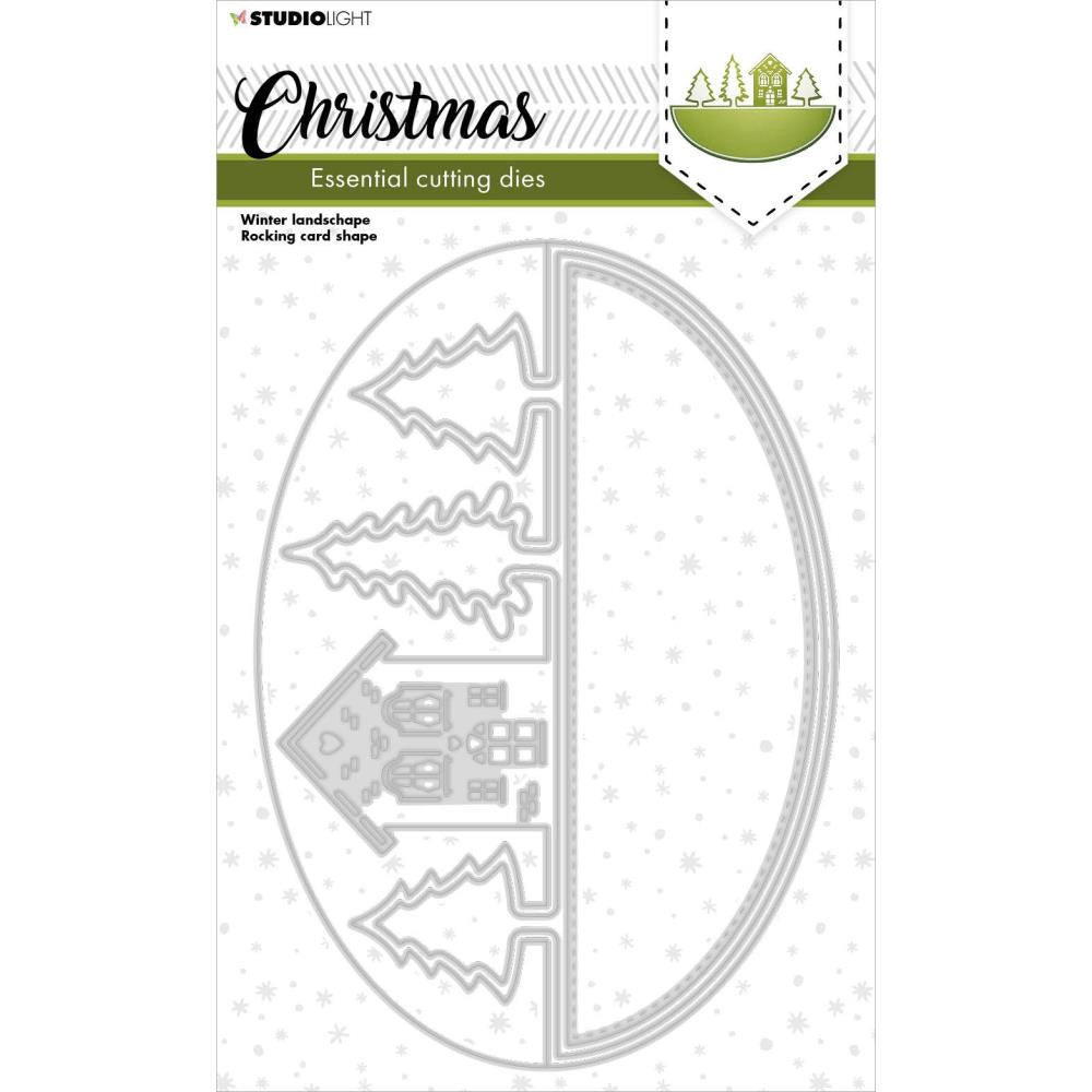 Studio Light Cutting Dies: Christmas Rocking Card Shape (LESCD256)