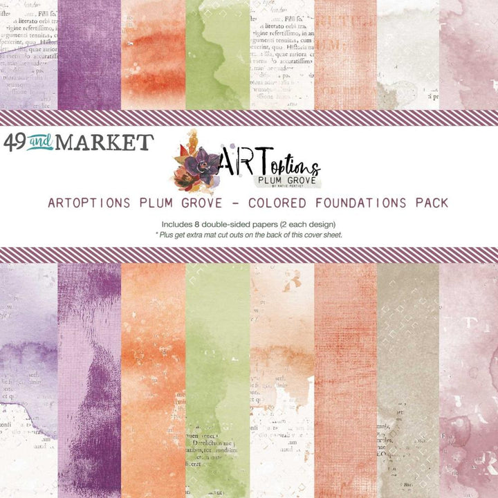 49 and Market Plum Grove 12"x12" Colored Foundations Collection Pack (APG39197)