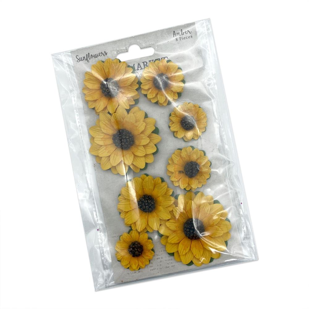 49 and Market Sunflower Paper Flowers: Amber (FM37803)