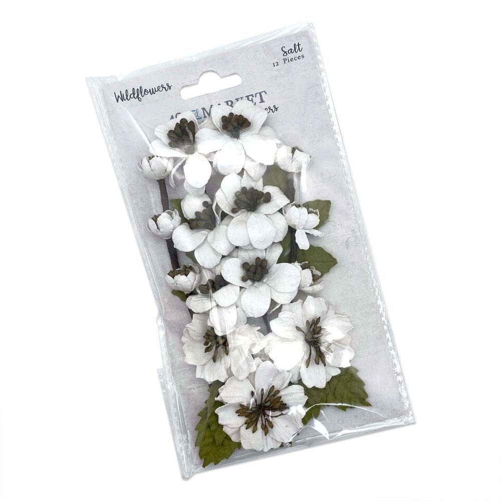 49 and Market Wildflowers Paper Flowers: Salt (49FMW38466)