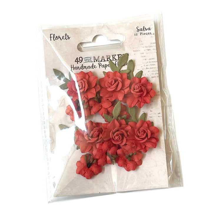 49 and Market Florets Paper Flowers: Salsa (49FMF38954)
