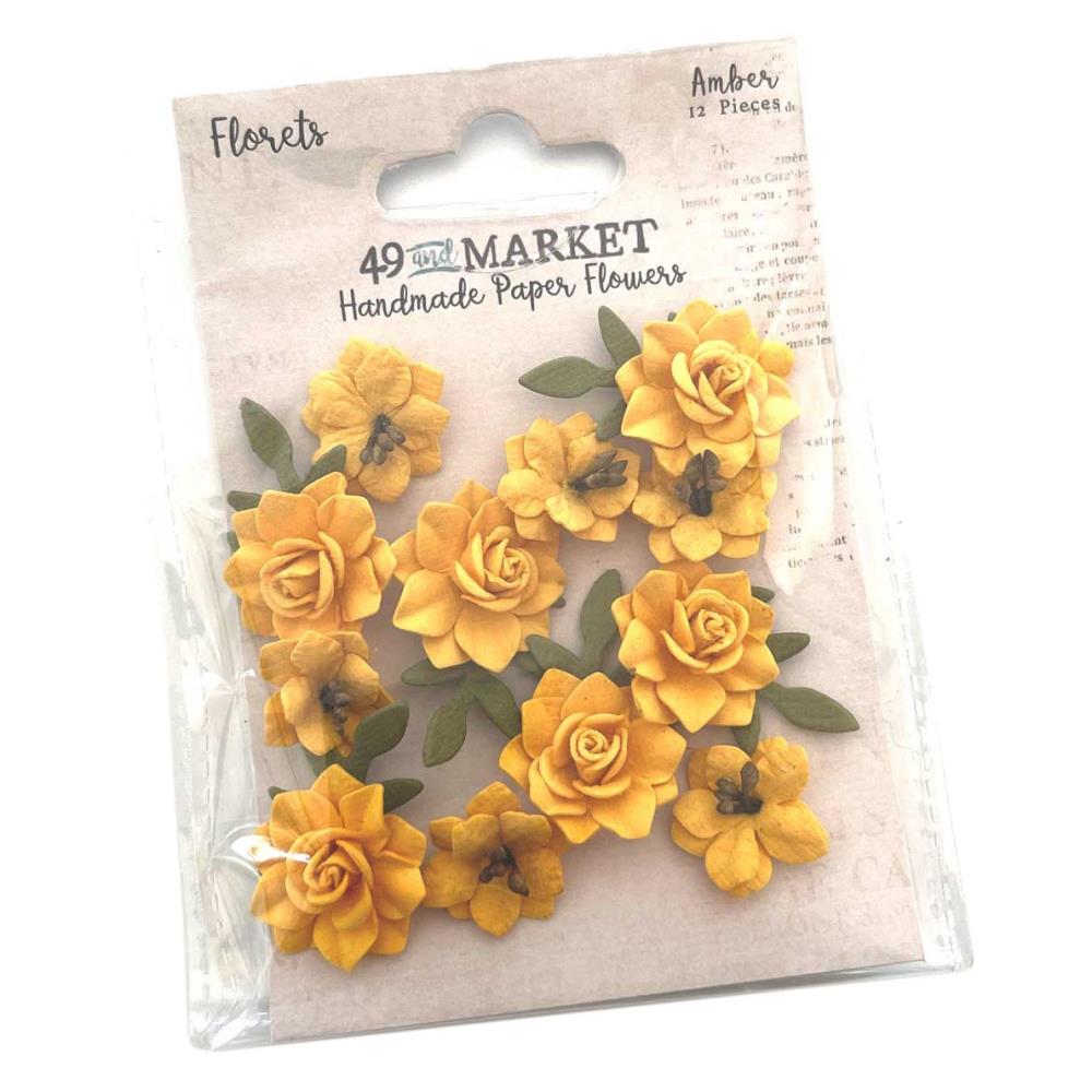 49 and Market Florets Paper Flowers: Amber (49FMF38985)