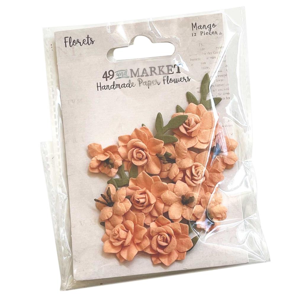 49 and Market Florets Paper Flowers: Mango (49FMF39005)