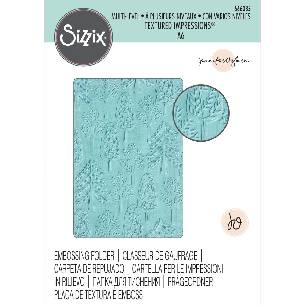 Sizzix Multi-Level Textured Impressions Embossing Folder: Forest, by Jennifer Ogborn (666035)