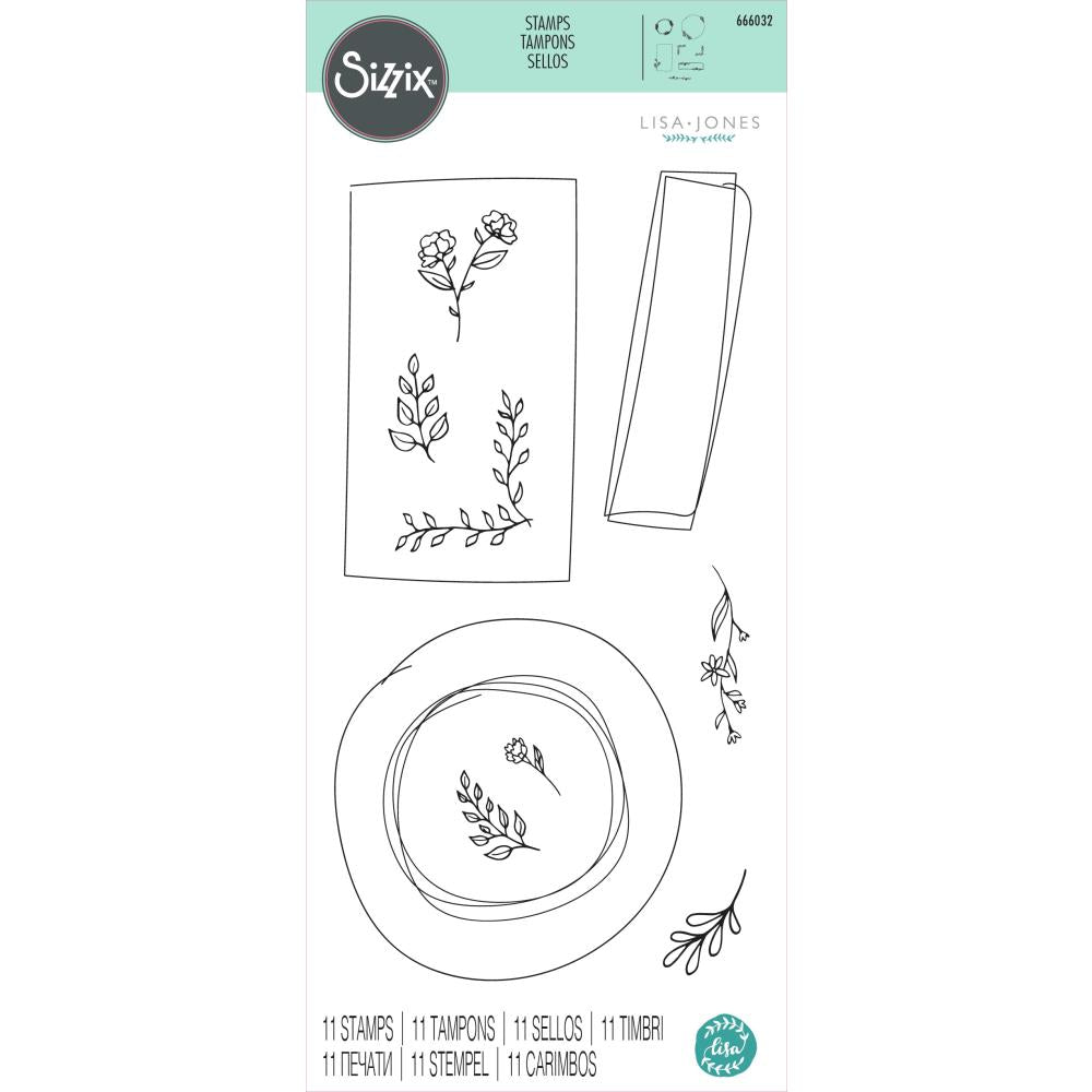Sizzix Layered Clear Stamps: Drawn Frames, by Lisa Jones (666032)