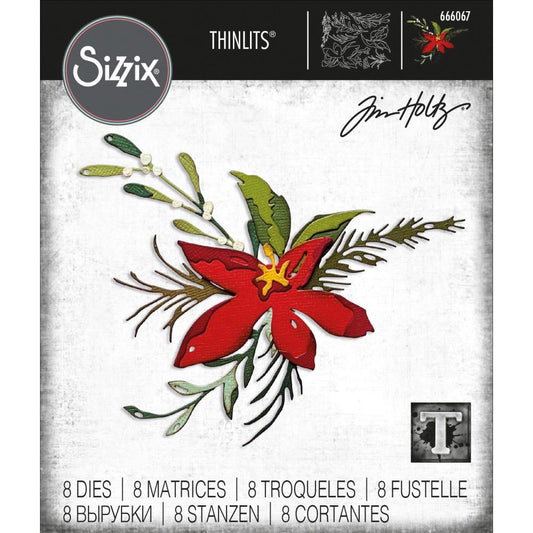 Tim Holtz Thinlits Dies: Holiday Brushstroke #3, by Sizzix, 8/Pkg (666067)