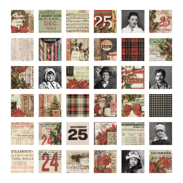 Tim Holtz Idea-Ology Christmas Collage Tiles (TH94279)