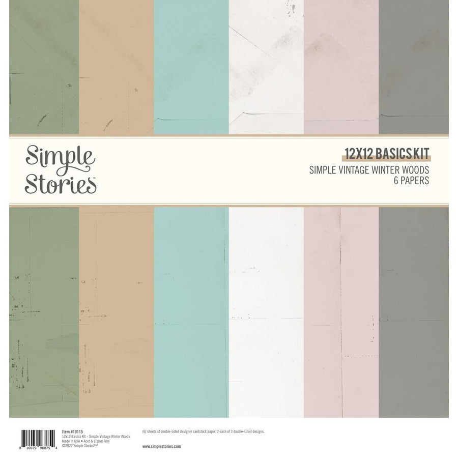Simple Stories Color Vibe 12X12 Textured Cardstock - Sage - The Nic Nook