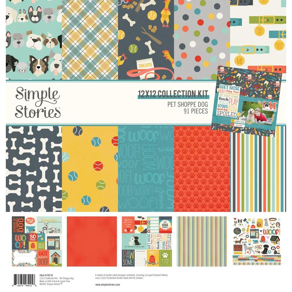Simple Stories Pet Shoppe Dog 12"x12" Collection Kit (PETD9216)