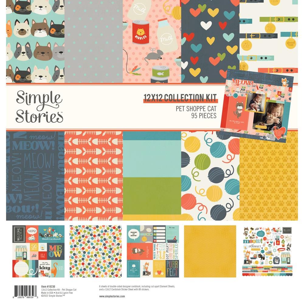 Simple Stories Pet Shoppe Cat 12"x12" Collection Kit (PETC9230)