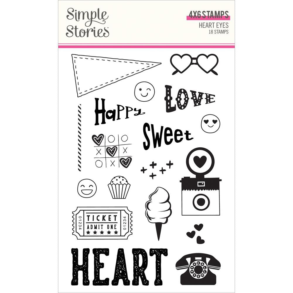 Simple Stories Heart Eyes Clear Stamps (EYE19415)