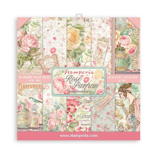 Stamperia Rose Parfum 12"x12" Double Sided Paper Pad (SBBL125)