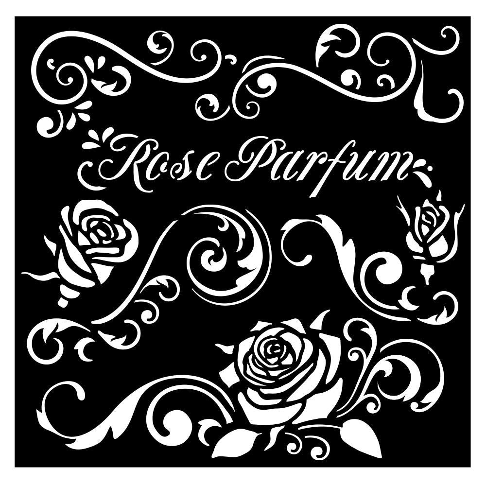 Stamperia Rose Parfum 7"x7" Stencils: Borders (KSTDQ75)