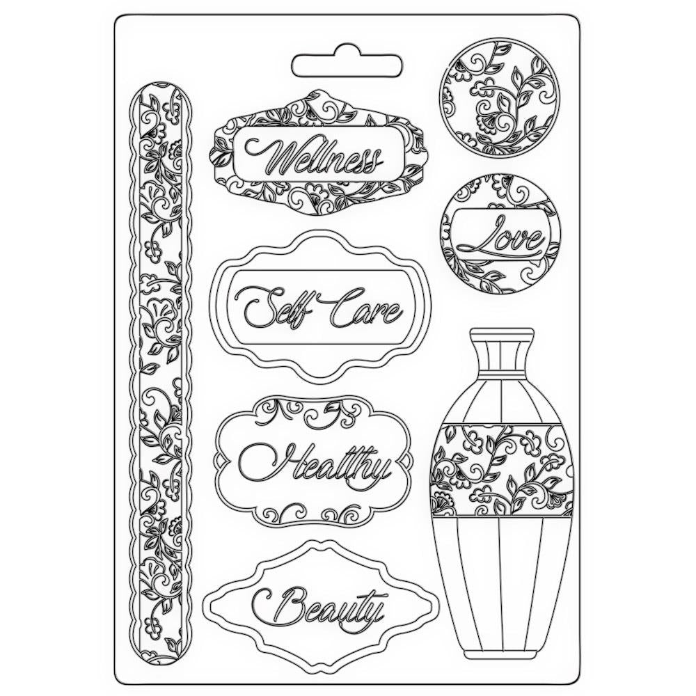 Stamperia Rose Parfum A5 Soft Maxi Mould: Plates (3PTA5636)