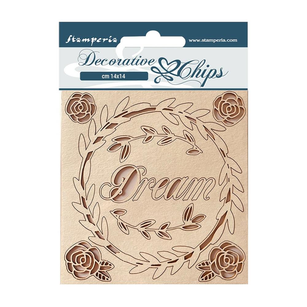 Stamperia Rose Parfum 5"x5" Decorative Chipbs: Dream (SCB153)