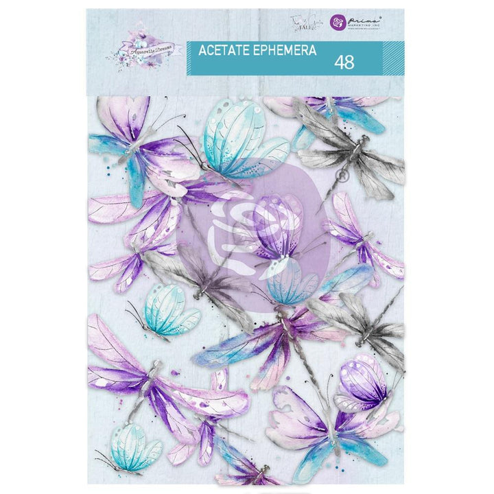 Prima Marketing Aquarelle Dreams Acetate Ephemera: Dragonflies (P659370)