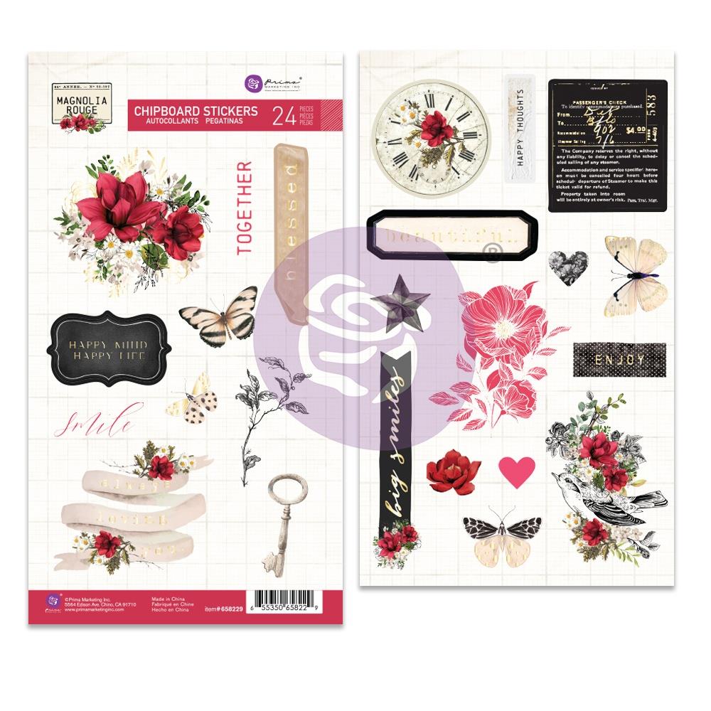 Prima Marketing Magnolia Rouge Chipboard Stickers (P658229)