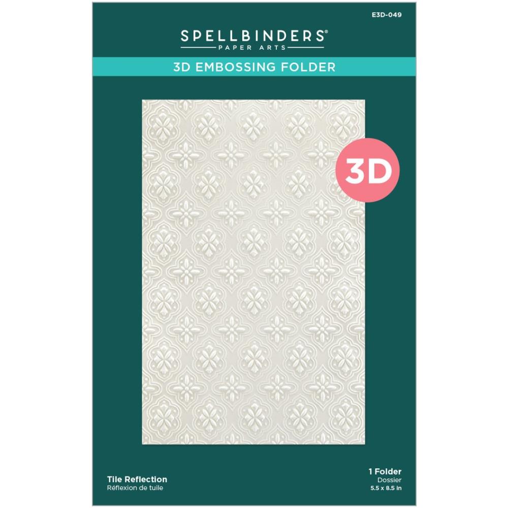 Spellbinders 5.5"x8" 3D Embossing Folder: Tile Reflection (E3D049)