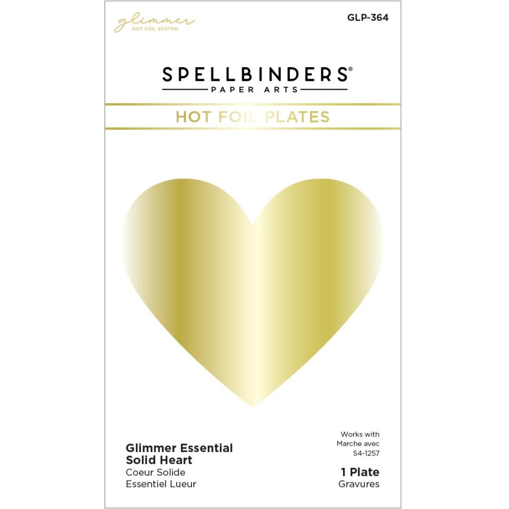 Spellbinders Glimmer Hot Foil Plate: Solid Heart (GLP364)