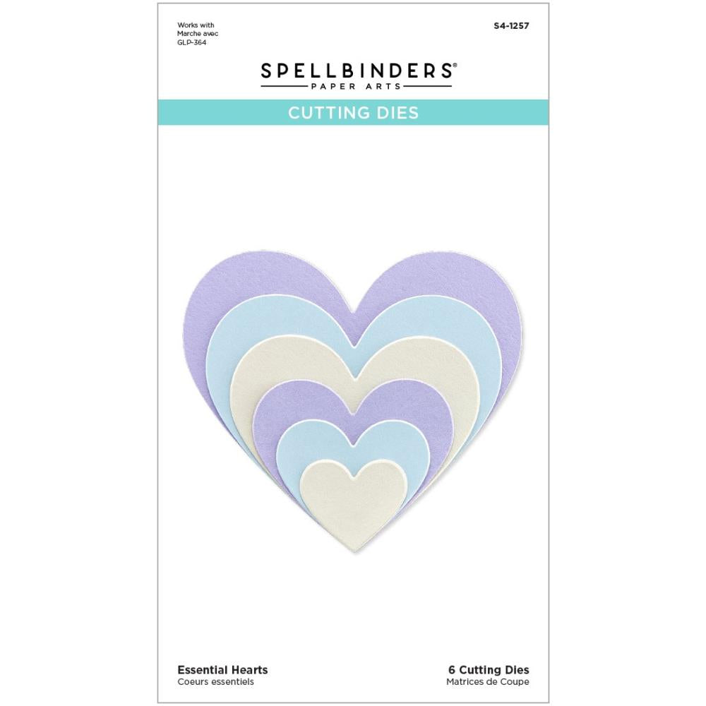 Spellbinders Etched Dies: Essential Hearts (S41257)