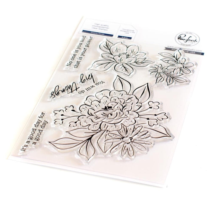 Pinkfresh Studio 4"X6" Clear Stamp Set: Dreamy Florals (PF176622)